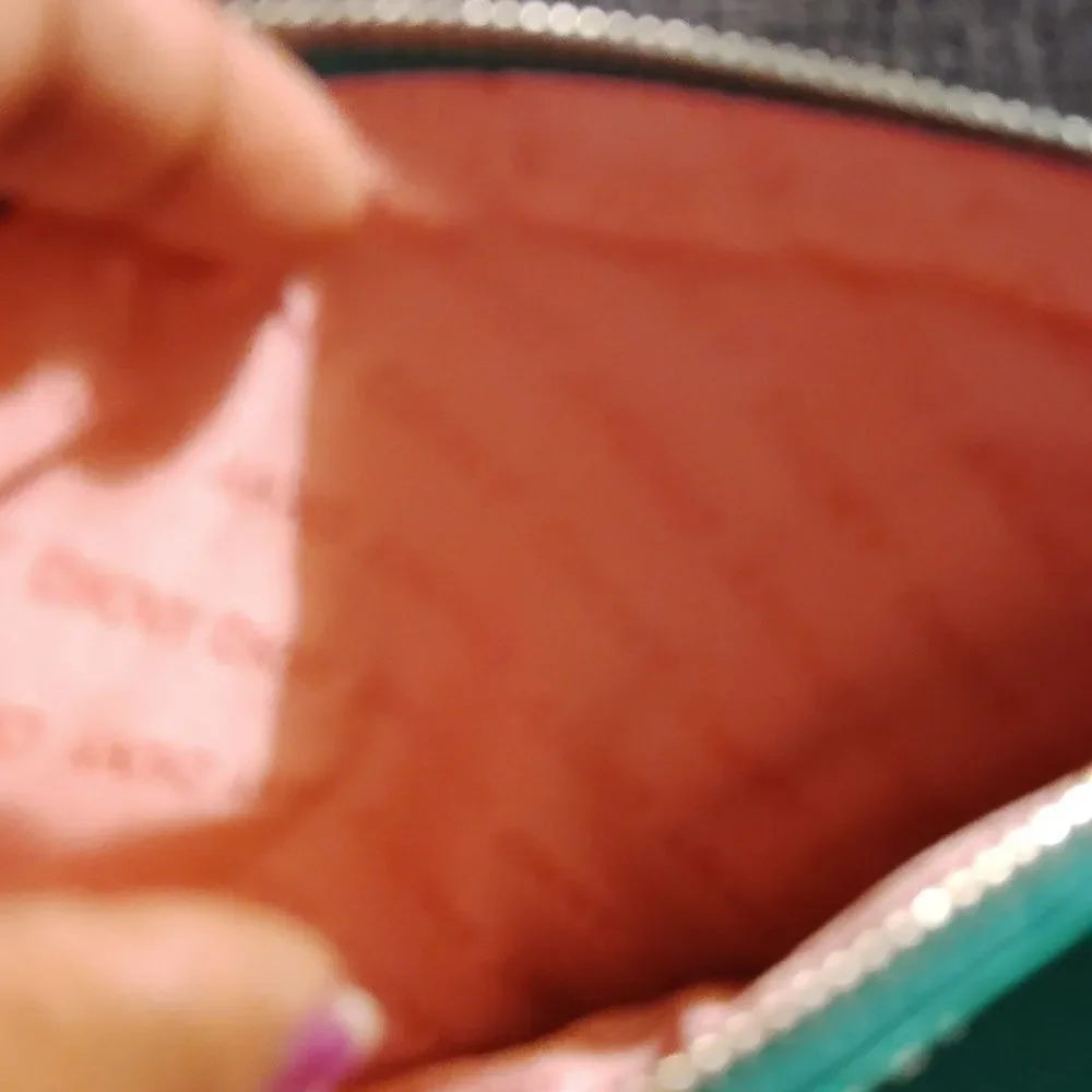 DKNY Green Leather  Clutch
